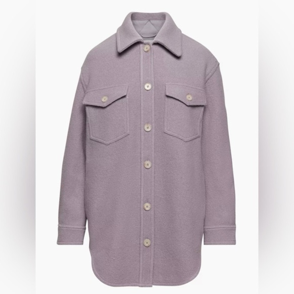 Aritzia Wilfred Free Ganna Shirt Jacket Purple XS